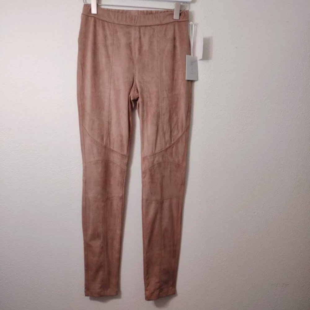 1. State Moto Faux Suede Tan  Leggings NEW XS